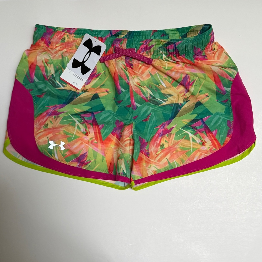 Under Armour Women's Vibrant Tropical Athletic Shorts